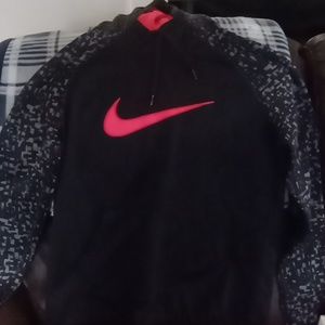 Boys black and orange Nike pullover hoodie size med